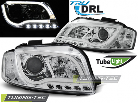 Faruri - Faruri AUDI A3 8P 05.03-03.08 LED TUBE LIGHTS CROM TRU DRL