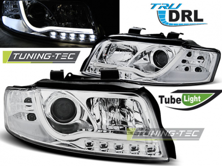 Faruri - Faruri AUDI A4 10.00-10.04 TUBE LIGHTS CROM TRU DRL