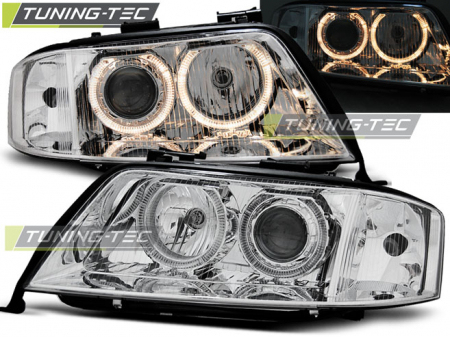 Faruri - Faruri AUDI A6 05.97-09.99 ANGEL EYES CROM