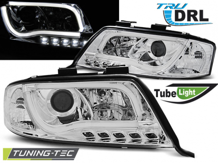 Faruri - Faruri AUDI A6 06.01-05.04 TUBE LIGHTS TRU DRL CROM