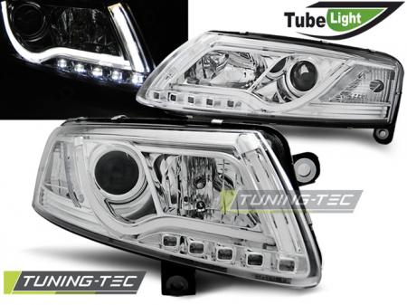 Faruri - Faruri AUDI A6 C6 04.04-08 LED TUBE LIGHTS CROM