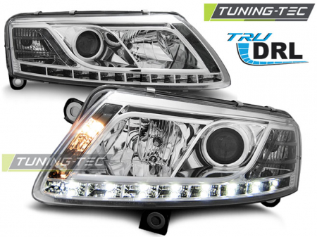 Faruri - Faruri AUDI A6 C6 04.04-08 TRU DRL CROM H7