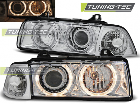 Faruri - Faruri BMW E36 12.90-08.99 ANGEL EYES CROM