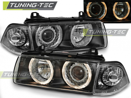 Faruri - Faruri BMW E36 12.90-08.99 ANGEL EYES NEGRU