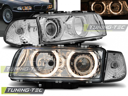 Faruri - Faruri BMW E38 06.94-08.98 H7/H7 ANGEL EYES CROM