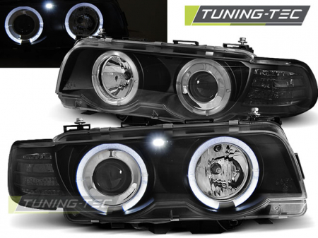 Faruri - Faruri BMW E38 09.98-07.01 ANGEL EYES NEGRU