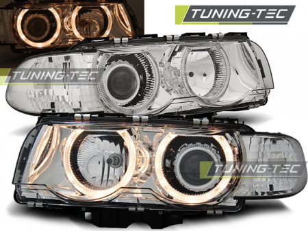 Faruri - Faruri BMW E38 09.98-07.01 H7/H7 ANGEL EYES CROM