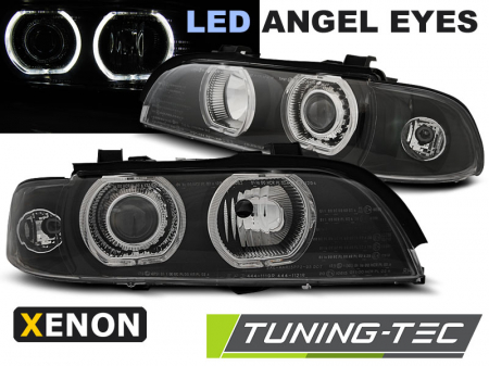 Faruri - Faruri BMW E39 09.95-06.03 ANGEL EYES LED D2S/H7 NEGRU