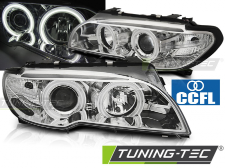 Faruri BMW E46 04.03-06 COUPE CABRIO ANGEL EYES CCFL CROM