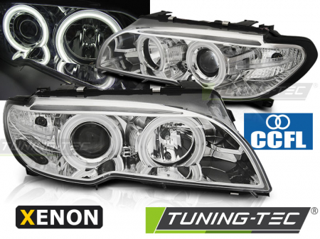 Faruri BMW E46 04.03-06 COUPE CABRIO ANGEL EYES CCFL XENON CROM
