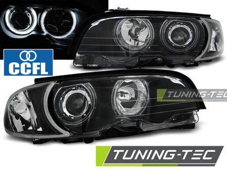 Faruri BMW E46 04.99-03.03 COUPE CABRIO ANGEL EYES CCFL NEGRU
