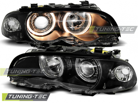 Faruri BMW E46 COUPE CABRIO ANGEL EYES NEGRU LPBM34