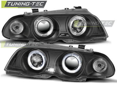 Faruri BMW E46 05.98-08.01 ANGEL EYES NEGRU