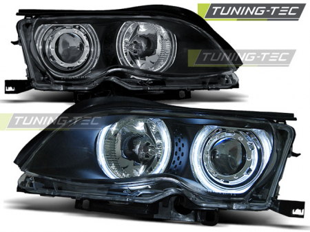 Faruri BMW E46 09.01-03.05 ANGEL EYES NEGRU