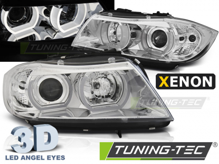 Faruri - Faruri BMW E90/E91 03.05-08.08 3D U-TYPE CROM HID