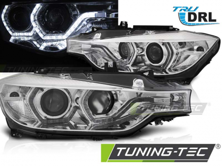 Faruri - Faruri BMW F30/F31 10.11 - 05.15 ANGEL EYES LED CROM DRL