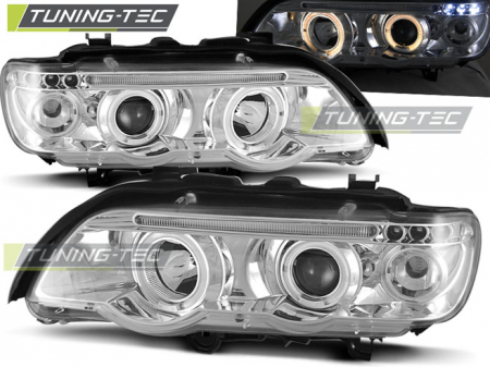 Faruri - Faruri BMW X5 E53 09.99-10.03 ANGEL EYES CROM