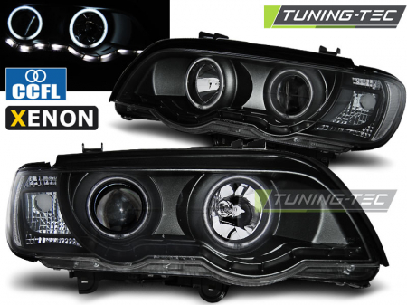 Faruri - Faruri BMW X5 E53 09.99-10.03 ANGEL EYES NEGRU