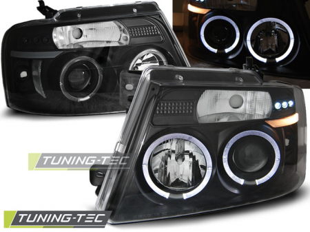 Faruri - Faruri FORD F150 MK 11 04-08 ANGEL EYES NEGRU