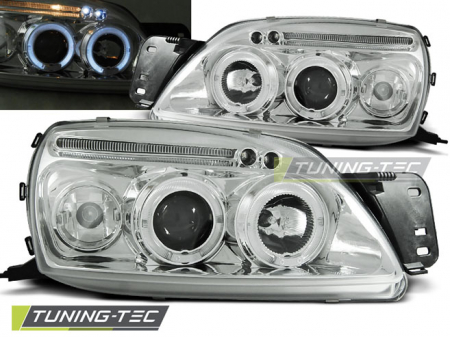 Faruri - Faruri FORD FIESTA MK5 09.99-04.02 ANGEL EYES CROM