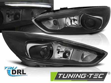 Faruri - Faruri FORD FOCUS MK3 14- NEGRU LED DRL