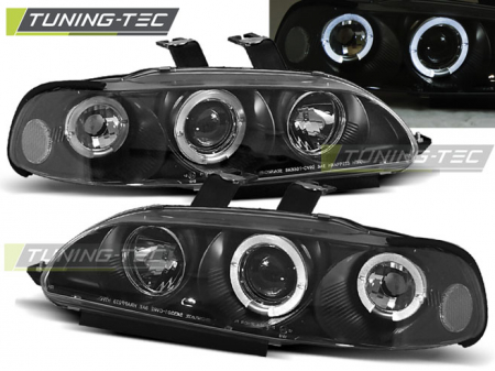 Faruri - Faruri HONDA CIVIC 09.91-08.95 2D/3D ANGEL EYES NEGRU