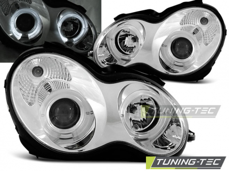 Faruri - Faruri MERCEDES W203 C-KLASA 07.00-03.04 ANGEL EYES CROM