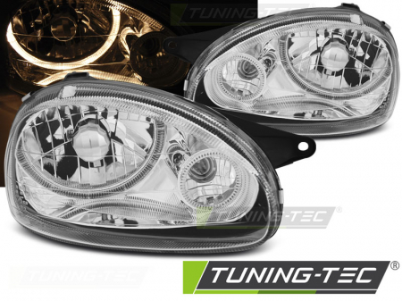 Faruri - Faruri OPEL CORSA B 02.93-10.00 ANGEL EYES CROM
