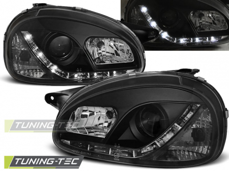 Tuning iluminari - Faruri OPEL CORSA B 02.93-10.00 DAYLIGHT NEGRU
