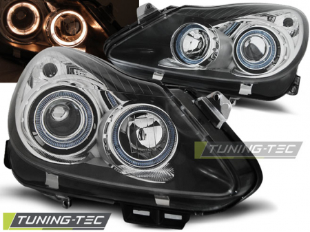 Tuning iluminari - Faruri OPEL CORSA D 04.06-11 ANGEL EYES NEGRU