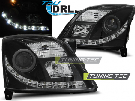 Tuning iluminari - Faruri OPEL VECTRA C 04.02-08.05 TRU DRL NEGRU