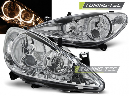 Tuning iluminari - Faruri PEUGEOT 307 04.01-06.05 ANGEL EYES CROM