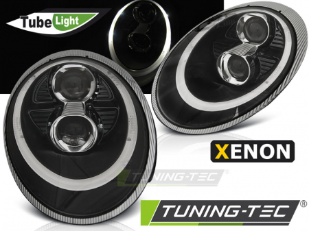 Tuning iluminari - Faruri PORSCHE 911 (997) 04-09 NEGRU TUBE LIGHT HID XENON