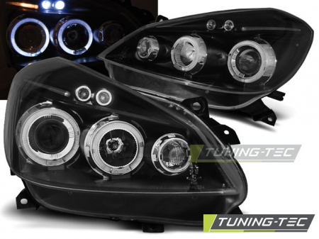 Tuning iluminari - Faruri RENAULT CLIO 3 05-09 NEGRU ANGEL EYES
