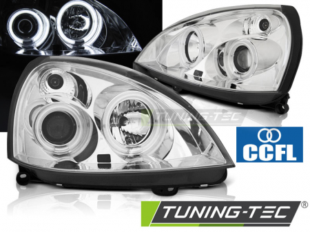 Tuning iluminari - Faruri RENAULT CLIO II 06.01-09.05 ANGEL EYES CCFL CROM