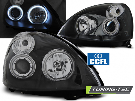 Tuning iluminari - Faruri RENAULT CLIO II 06.01-09.05 ANGEL EYES CCFL NEGRU