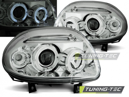 Tuning iluminari - Faruri RENAULT CLIO II 09.98-05.01 ANGEL EYES CROM