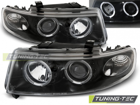 Tuning iluminari - Faruri SEAT LEON / TOLEDO 04.99-08.04 ANGEL EYES NEGRU