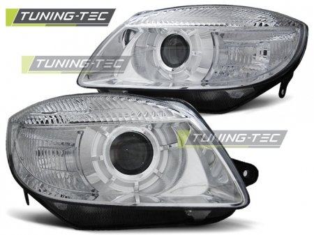 Tuning iluminari - Faruri SKODA FABIA 07-03.10, ROOMSTER 06-03.10 SOCZEWKA CROM
