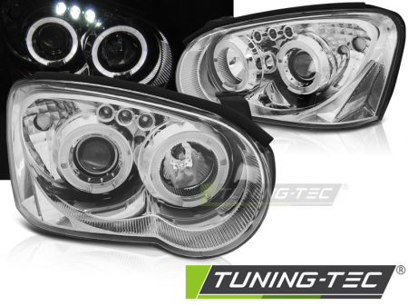Tuning iluminari - Faruri SUBARU IMPREZA II GD 03-05 ANGEL EYES CROM