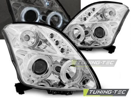 Tuning iluminari - Faruri SUZUKI SWIFT 05.05-10 ANGEL EYES CROM