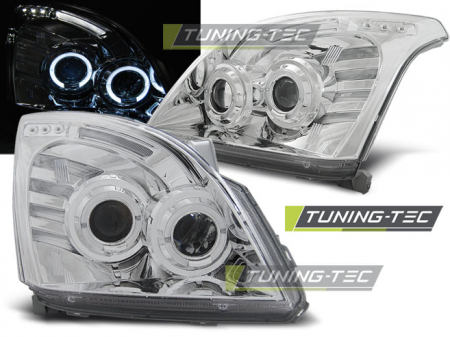 Tuning iluminari - Faruri TOYOTA LAND CRUISER 120 03-09 ANGEL EYES CROM