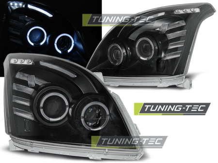 Tuning iluminari - Faruri TOYOTA LAND CRUISER 120 03-09 ANGEL EYES NEGRU