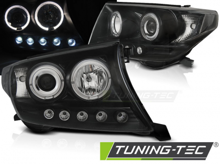 Tuning iluminari - Faruri TOYOTA LAND CRUISER FJ200 07-12 ANGEL EYES NEGRU