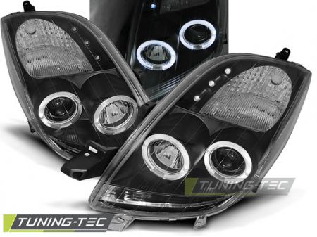 Tuning iluminari - Faruri TOYOTA YARIS 06-09 ANGEL EYES NEGRU