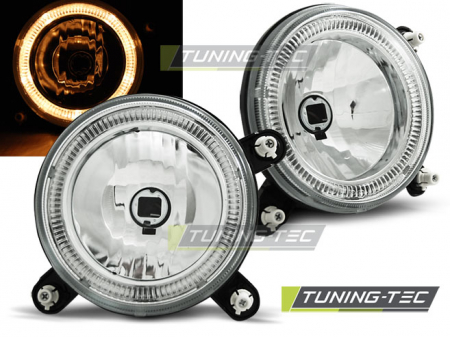 Faruri - Faruri VW GOLF 1 / GOLF 2 ANGEL EYES CROM interioare