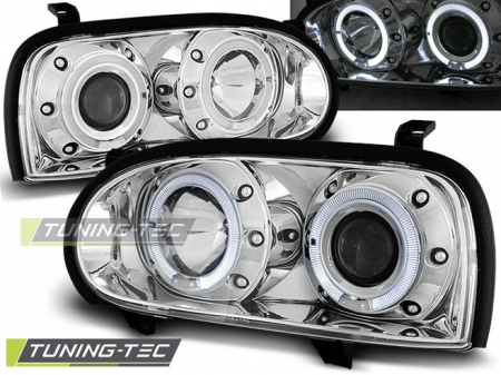 Faruri - Faruri VW GOLF 3 09.91-08.97 ANGEL EYES CROM