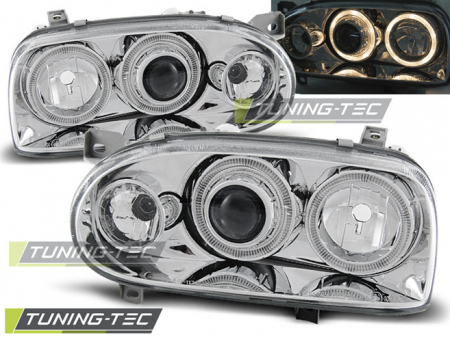 Faruri - Faruri VW GOLF 3 09.91-08.97 ANGEL EYES CROM