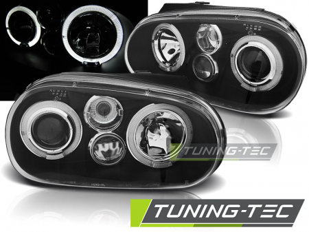 Faruri VW GOLF 4 09.97-09.03 ANGEL EYES NEGRU
