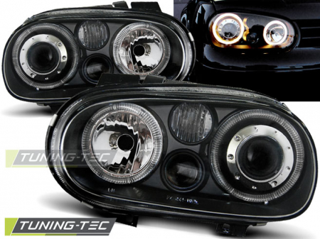 Faruri VW GOLF 4 09.97-09.03 ANGEL EYES NEGRU